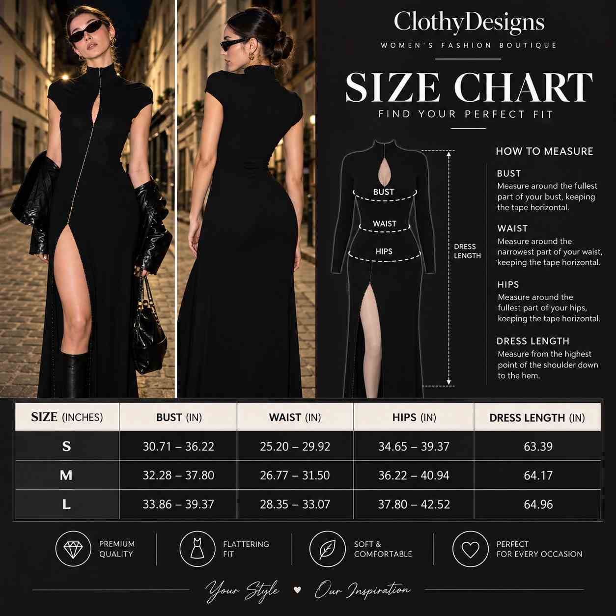 Women’s Qipao-Inspired Bodycon Maxi Dress – High-Slit Elegant Evening & Party Dress
